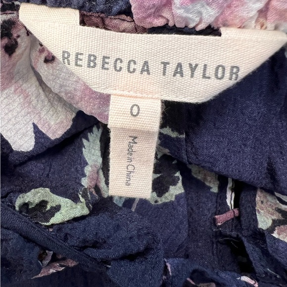 Rebecca Taylor Magnolia Navy Floral Print
Tie Waist Sleeveless Dress Size 0 - Picture 5 of 12